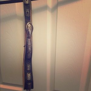 Leather and Sterling Silver Belt